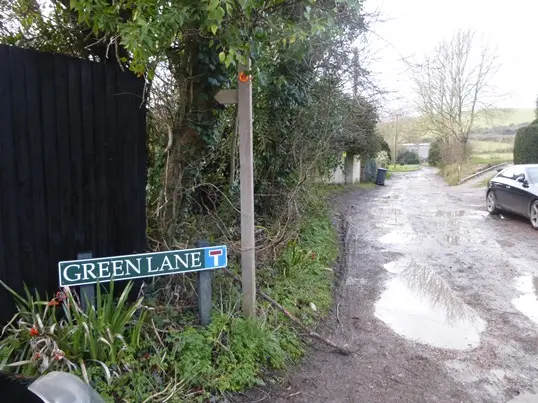4. Turn left in to Green Lane. 3 mins from Eight Bells pub